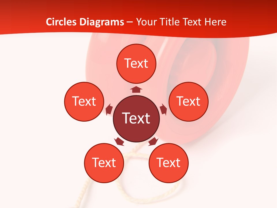 Windup Cutout Spool PowerPoint Template