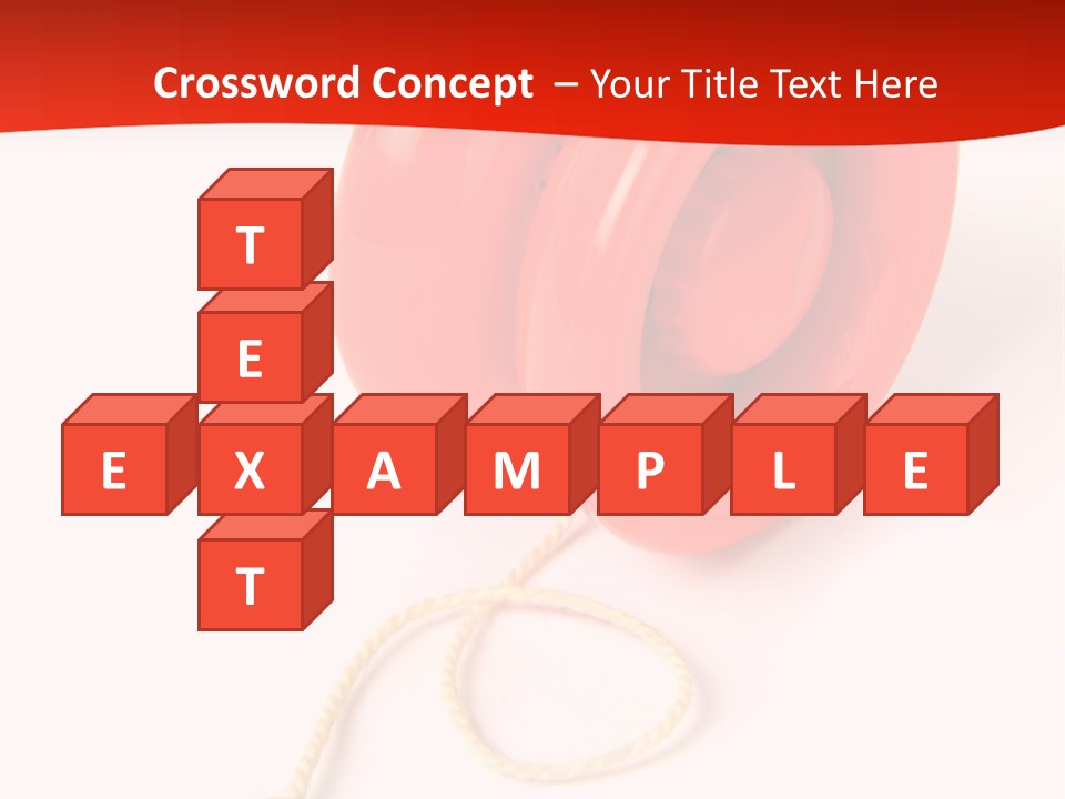 Windup Cutout Spool PowerPoint Template