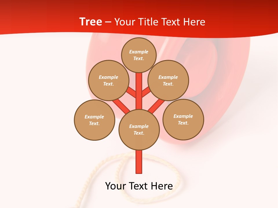 Windup Cutout Spool PowerPoint Template