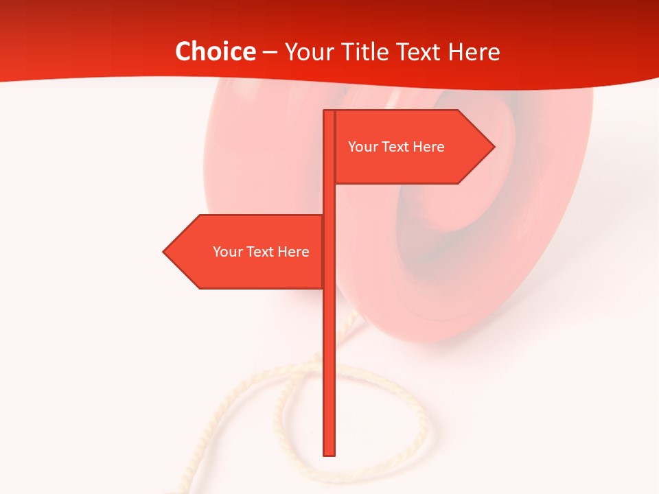 Windup Cutout Spool PowerPoint Template