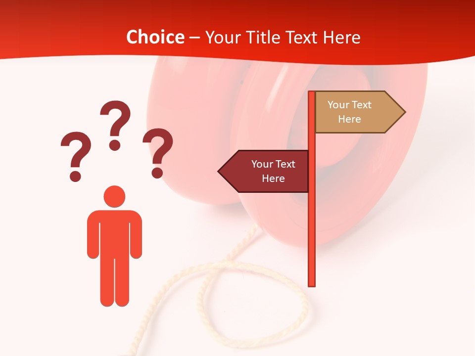 Windup Cutout Spool PowerPoint Template