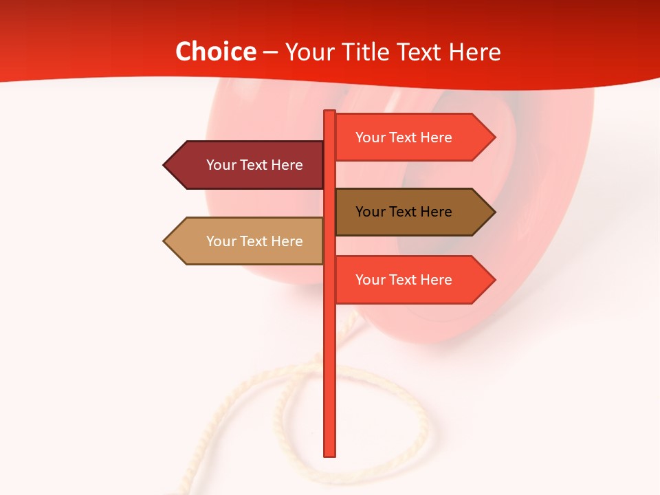 Windup Cutout Spool PowerPoint Template