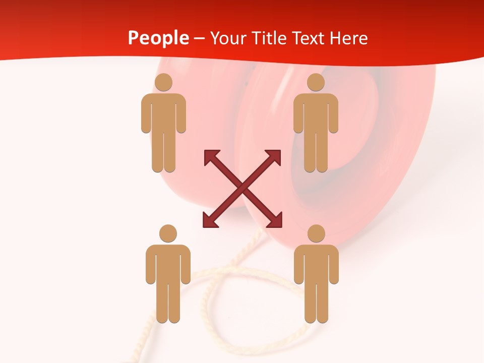 Windup Cutout Spool PowerPoint Template