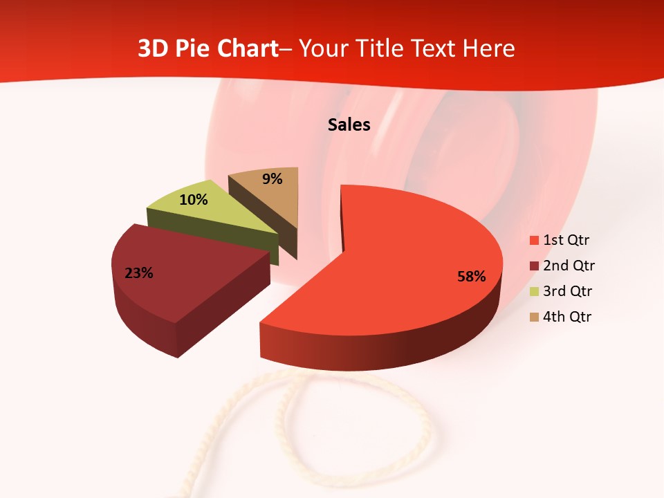 Windup Cutout Spool PowerPoint Template