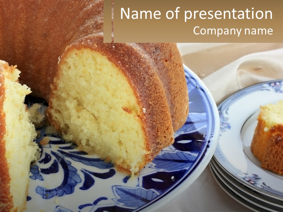Photography Homemade Sponge Cake PowerPoint Template