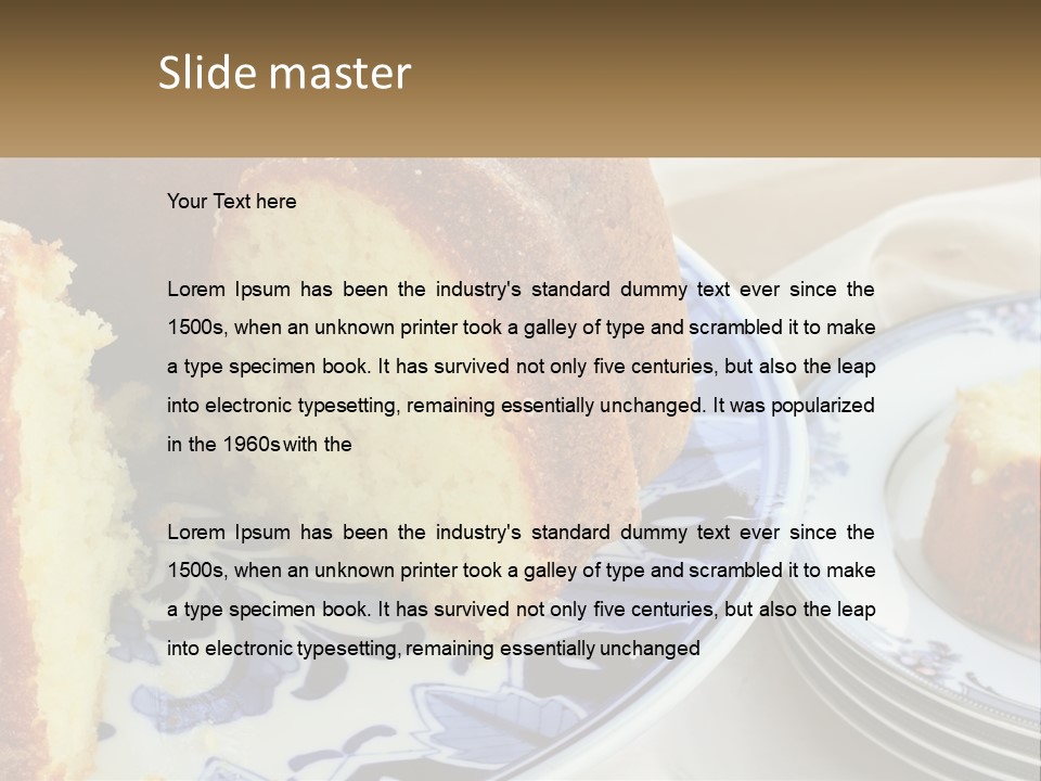 Photography Homemade Sponge Cake PowerPoint Template