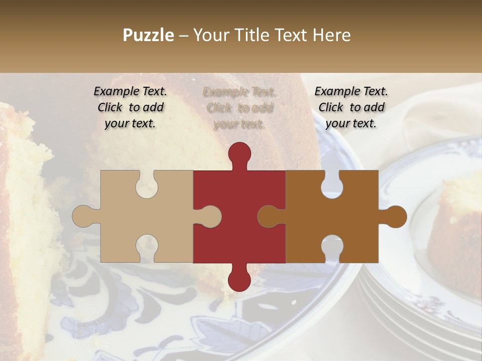 Photography Homemade Sponge Cake PowerPoint Template