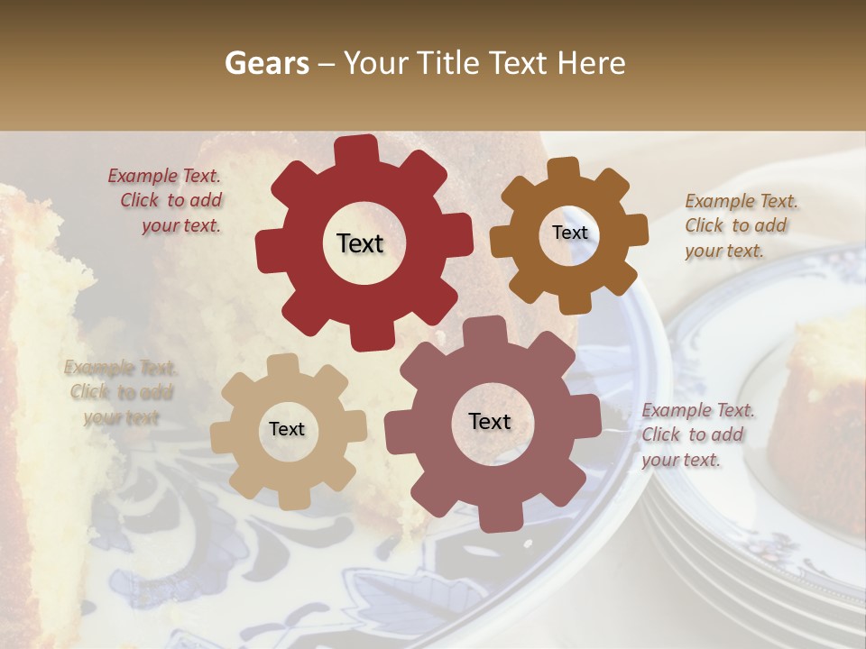 Photography Homemade Sponge Cake PowerPoint Template