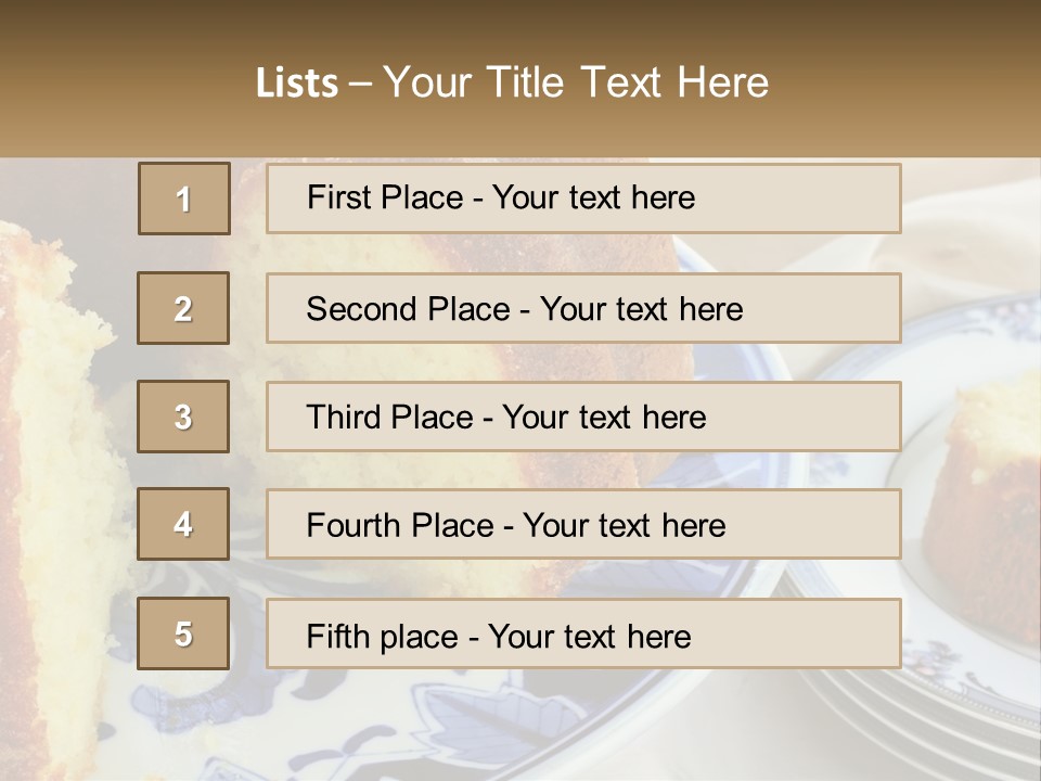 Photography Homemade Sponge Cake PowerPoint Template
