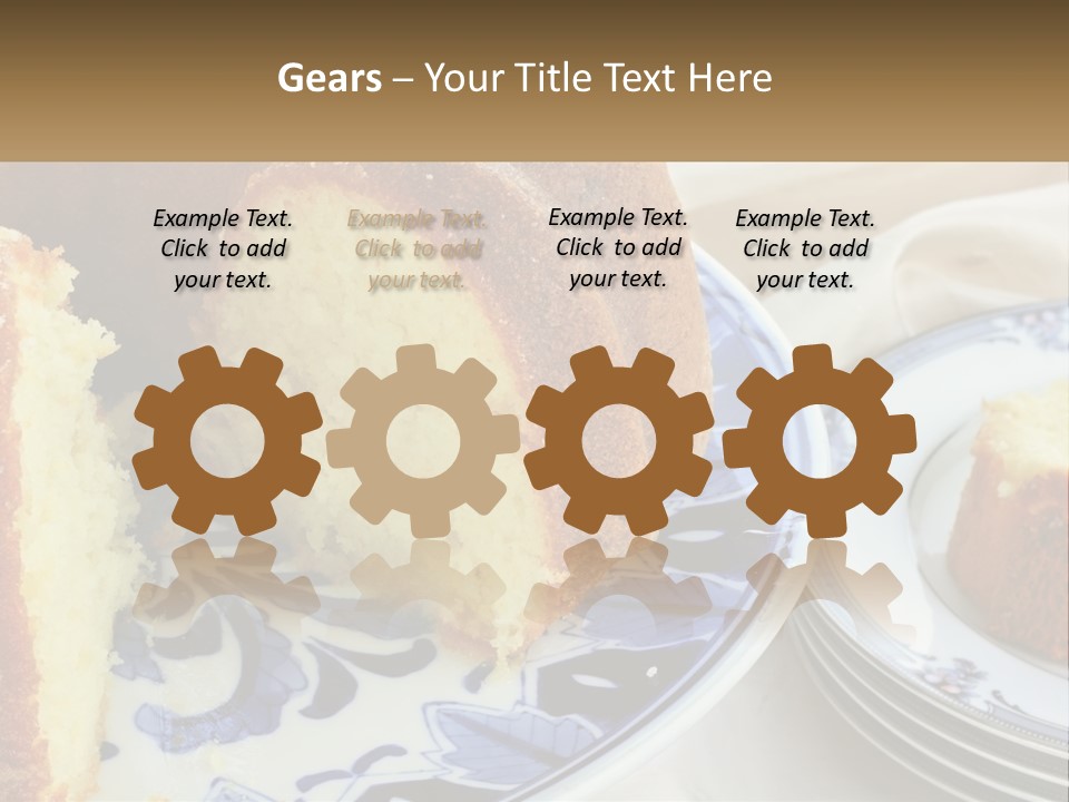 Photography Homemade Sponge Cake PowerPoint Template