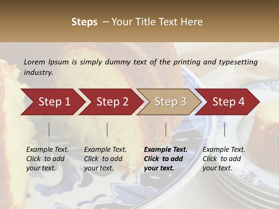 Photography Homemade Sponge Cake PowerPoint Template
