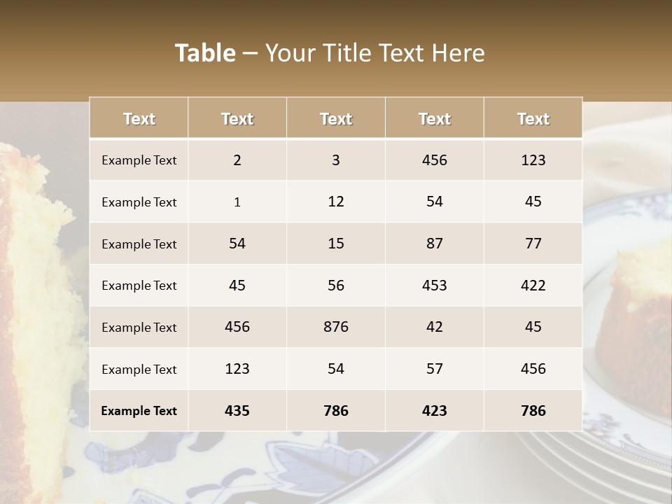 Photography Homemade Sponge Cake PowerPoint Template