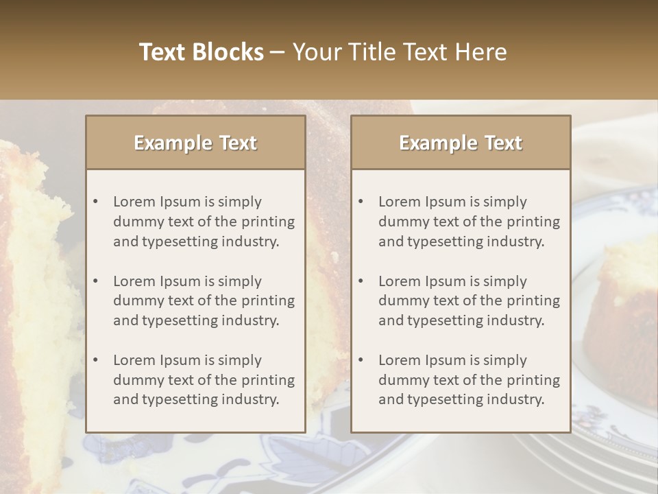 Photography Homemade Sponge Cake PowerPoint Template