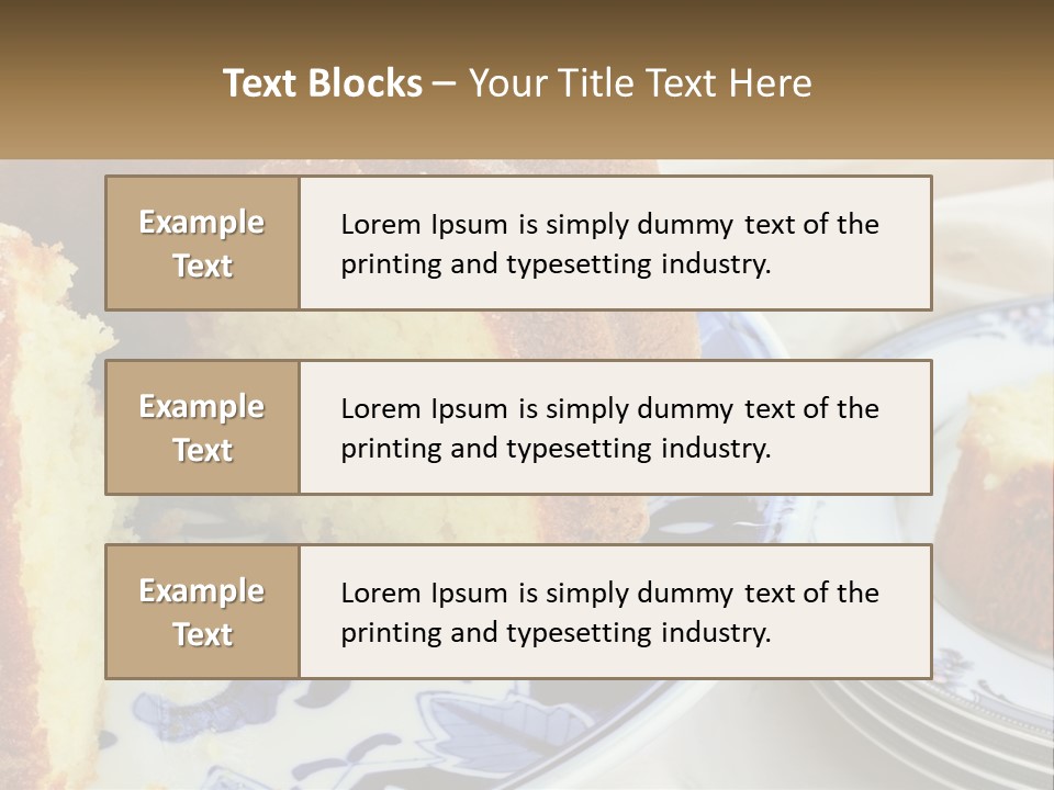 Photography Homemade Sponge Cake PowerPoint Template