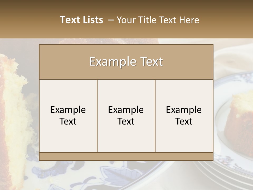 Photography Homemade Sponge Cake PowerPoint Template