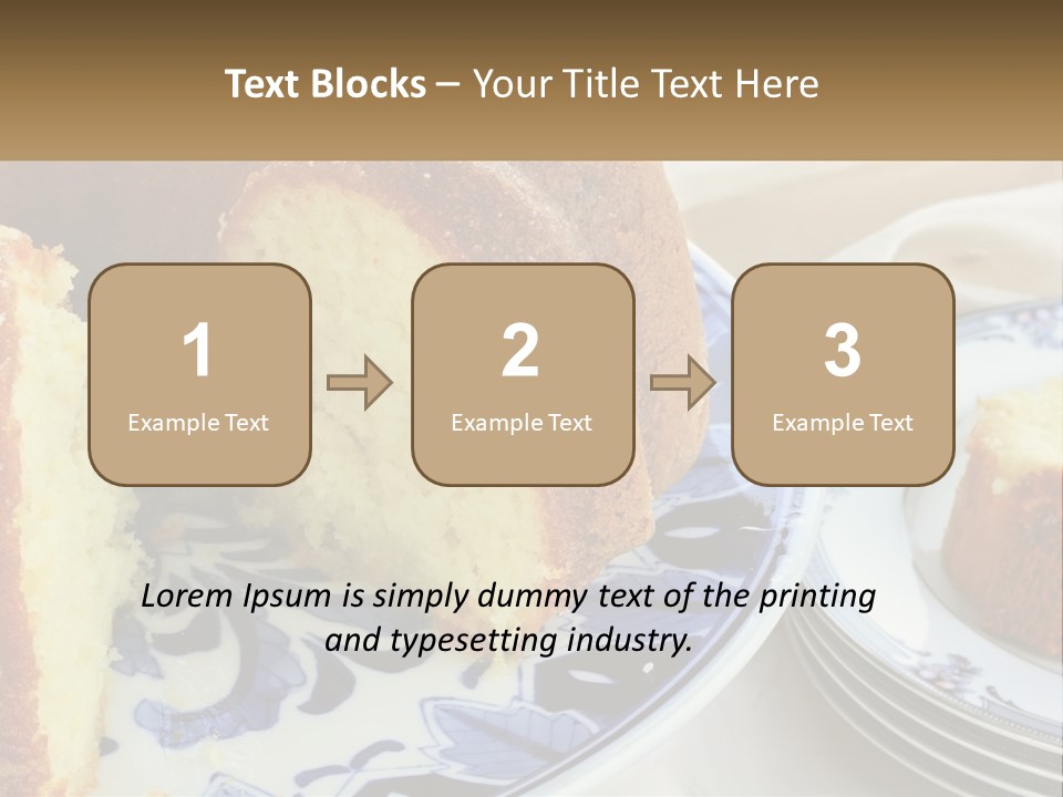 Photography Homemade Sponge Cake PowerPoint Template