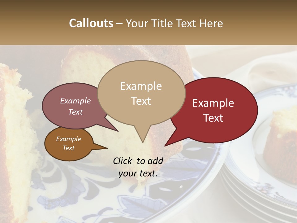 Photography Homemade Sponge Cake PowerPoint Template