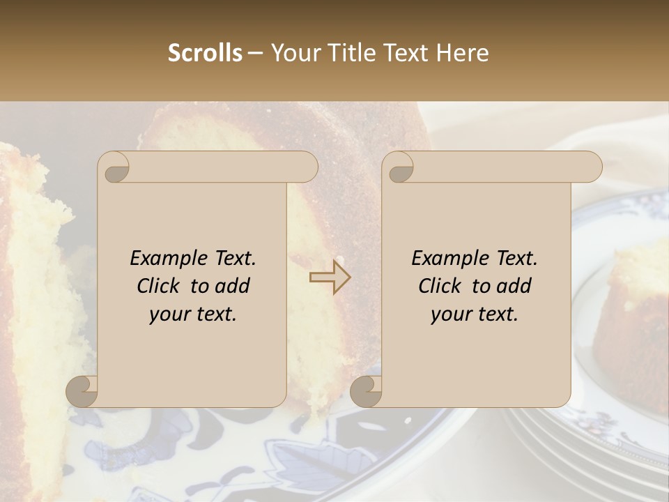 Photography Homemade Sponge Cake PowerPoint Template