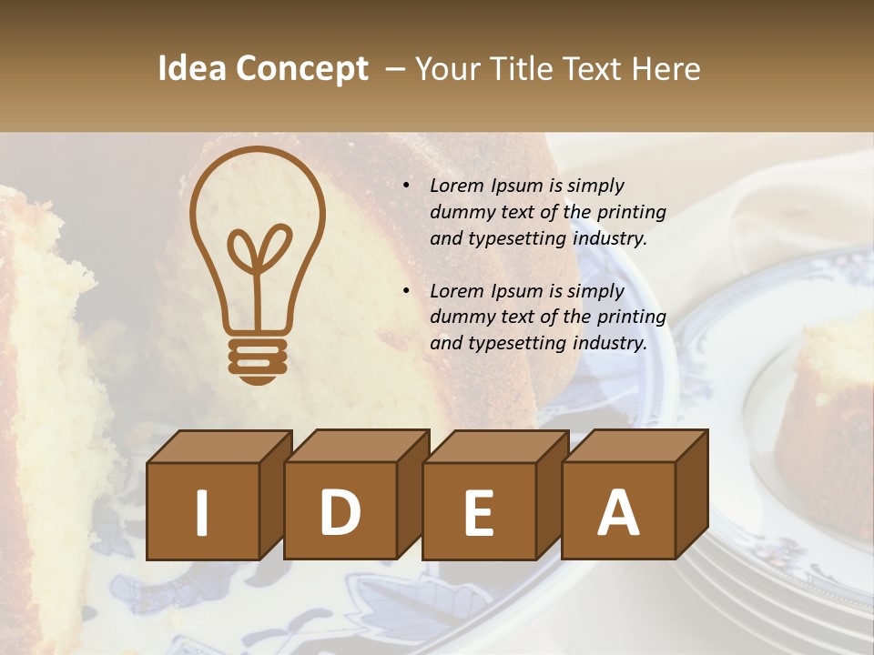 Photography Homemade Sponge Cake PowerPoint Template