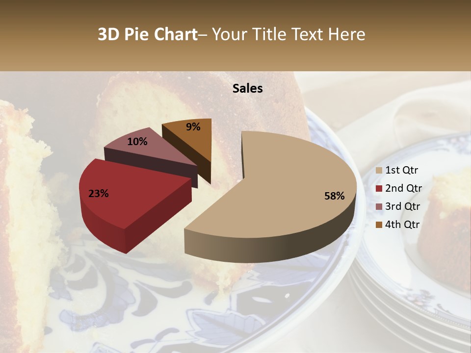 Photography Homemade Sponge Cake PowerPoint Template