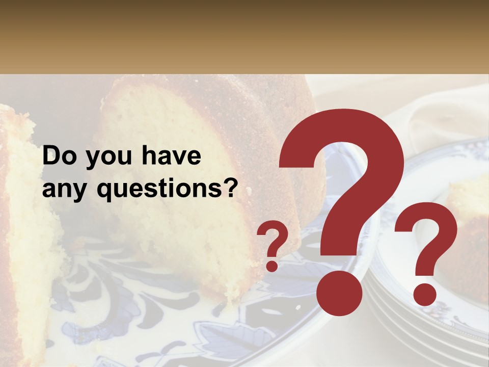 Photography Homemade Sponge Cake PowerPoint Template