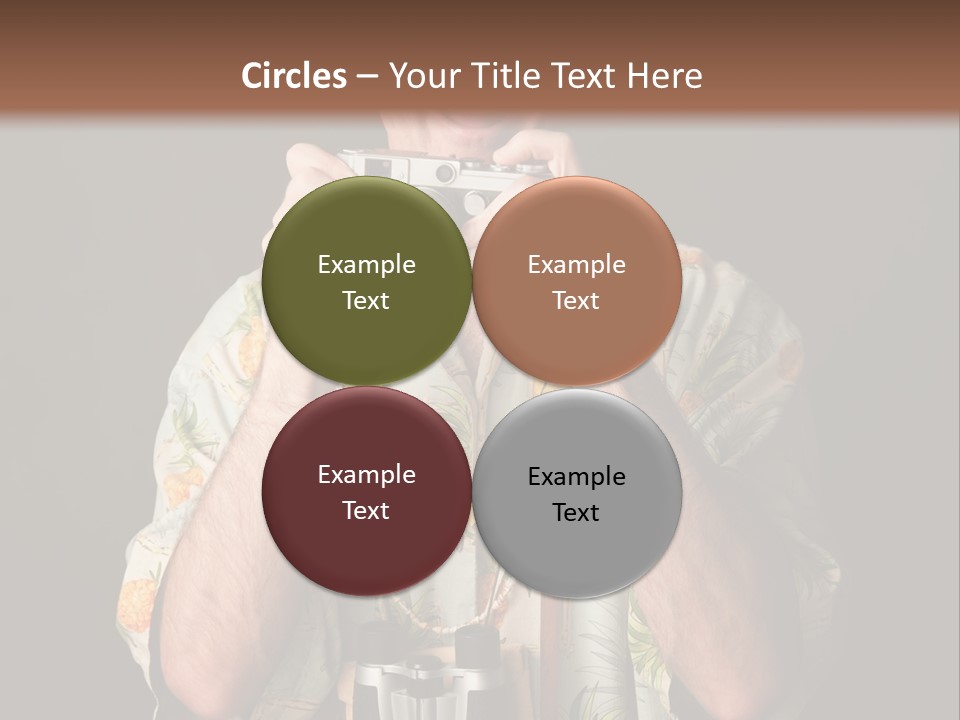 Binoculars Garland Amusement PowerPoint Template