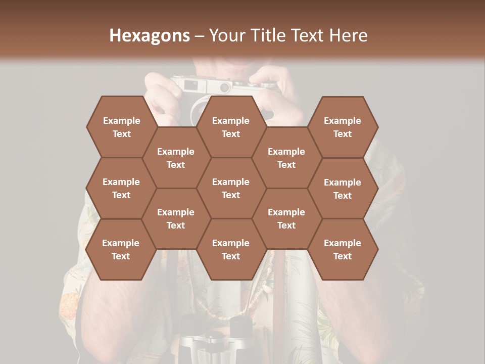 Binoculars Garland Amusement PowerPoint Template