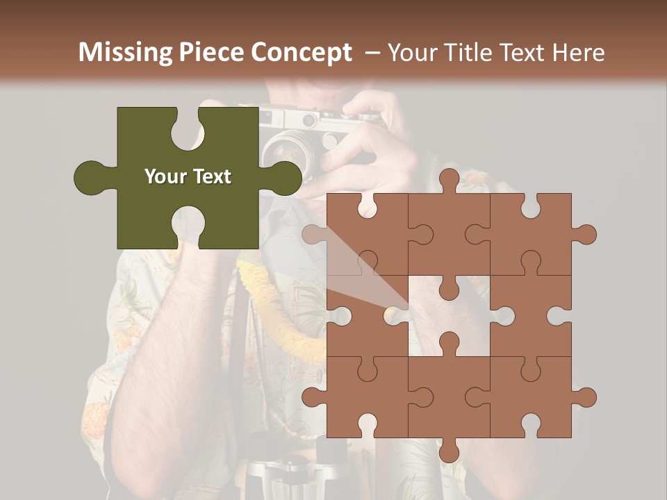 Binoculars Garland Amusement PowerPoint Template