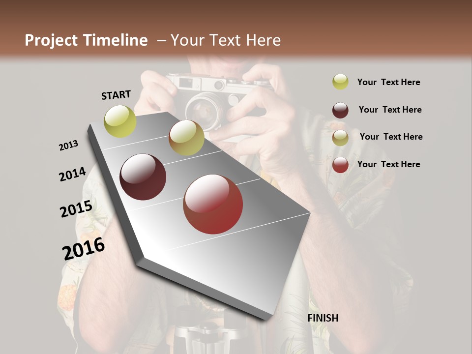 Binoculars Garland Amusement PowerPoint Template
