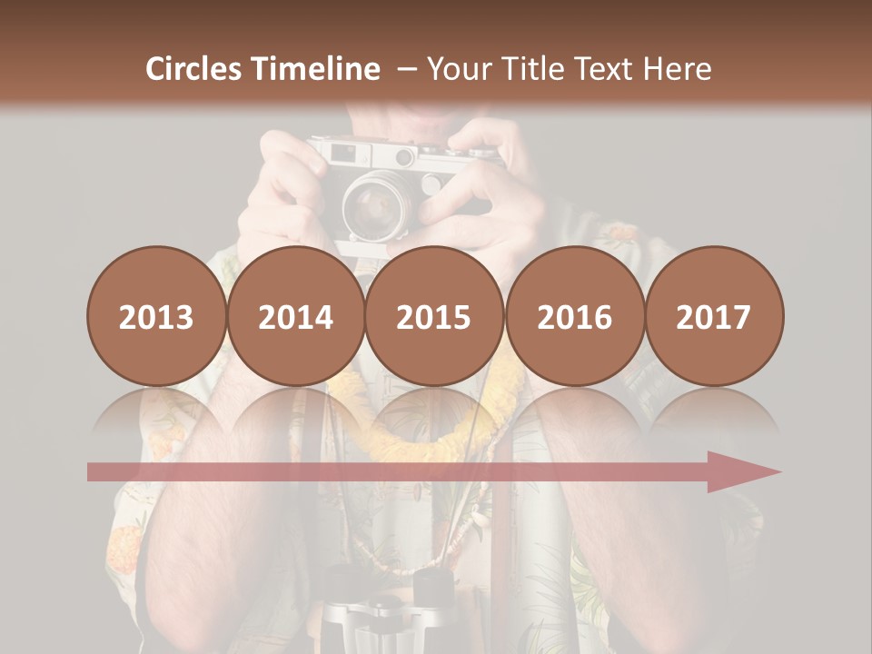 Binoculars Garland Amusement PowerPoint Template
