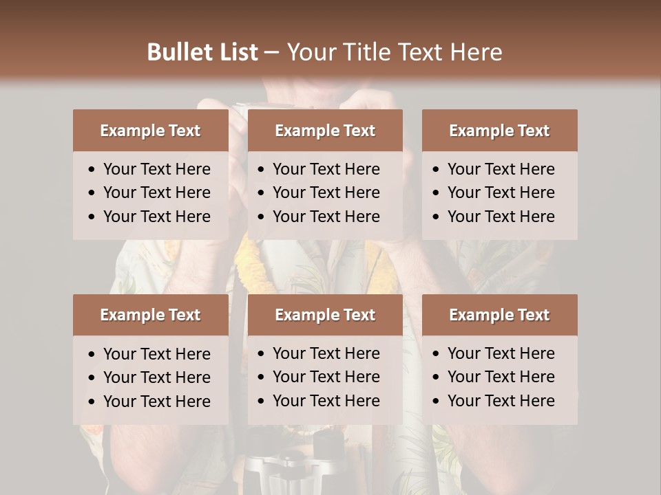 Binoculars Garland Amusement PowerPoint Template