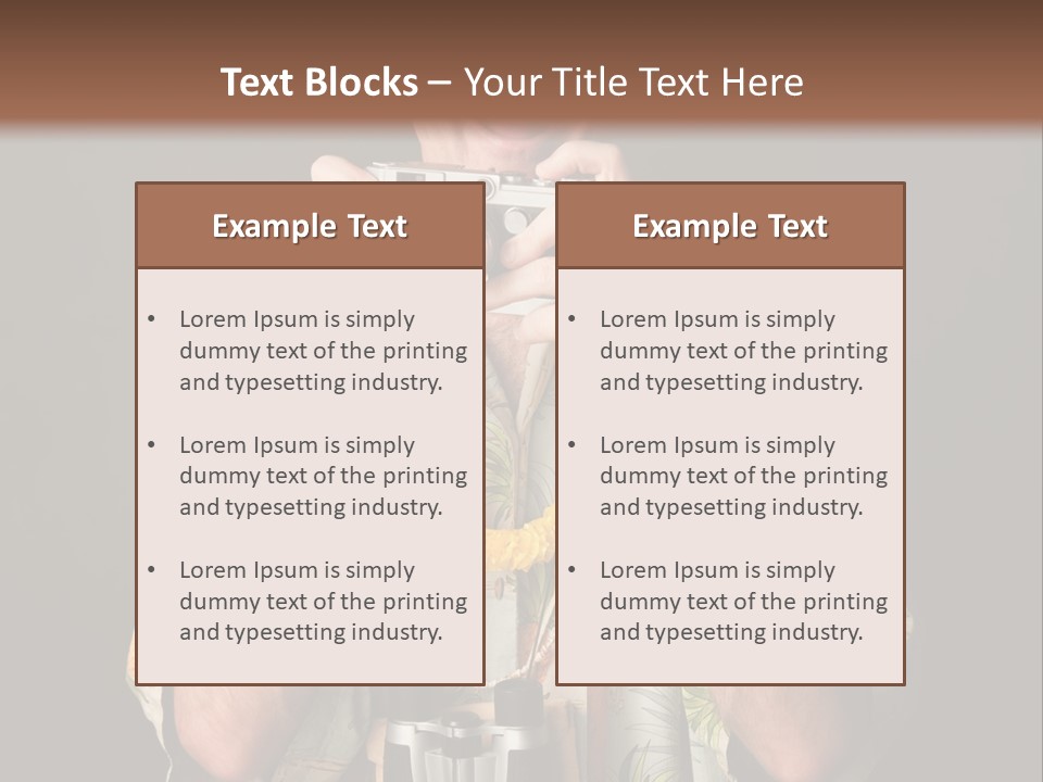 Binoculars Garland Amusement PowerPoint Template