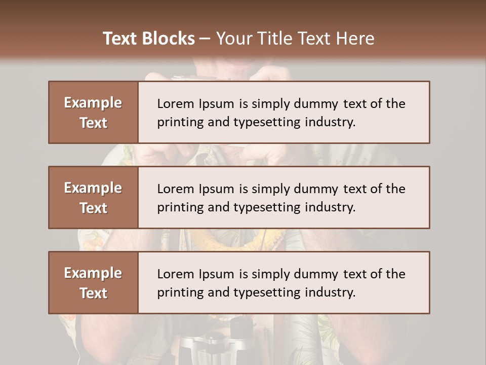 Binoculars Garland Amusement PowerPoint Template