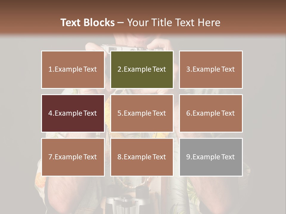 Binoculars Garland Amusement PowerPoint Template
