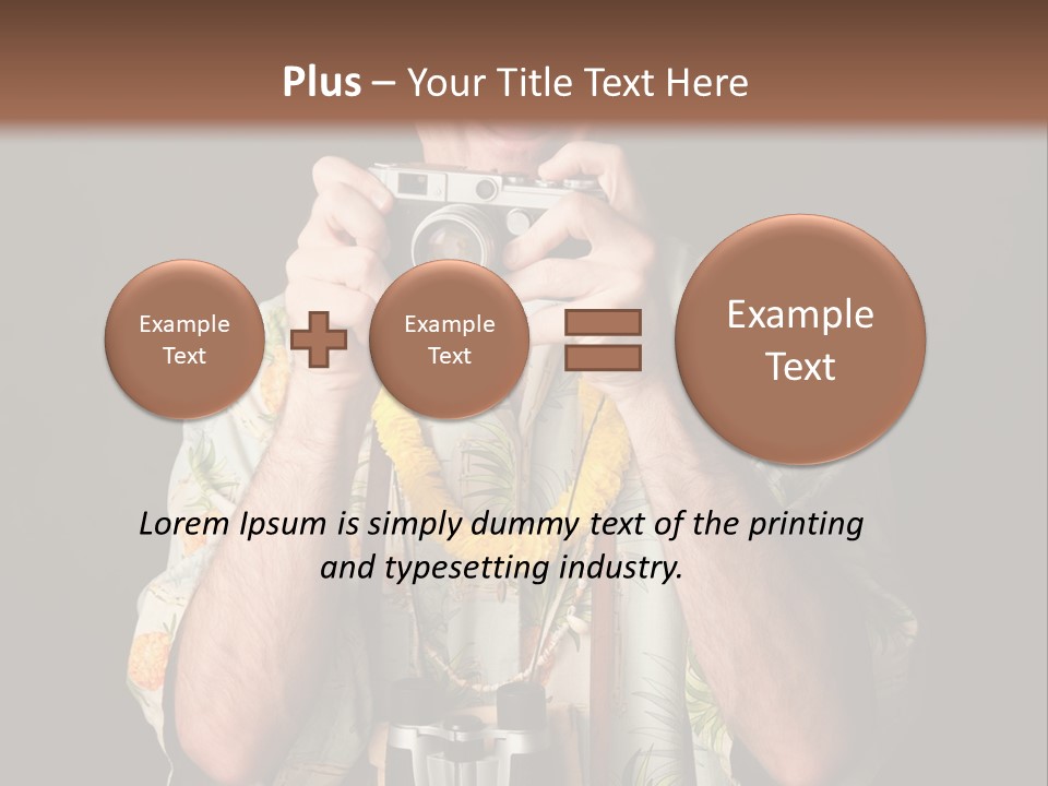 Binoculars Garland Amusement PowerPoint Template