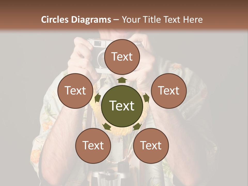 Binoculars Garland Amusement PowerPoint Template