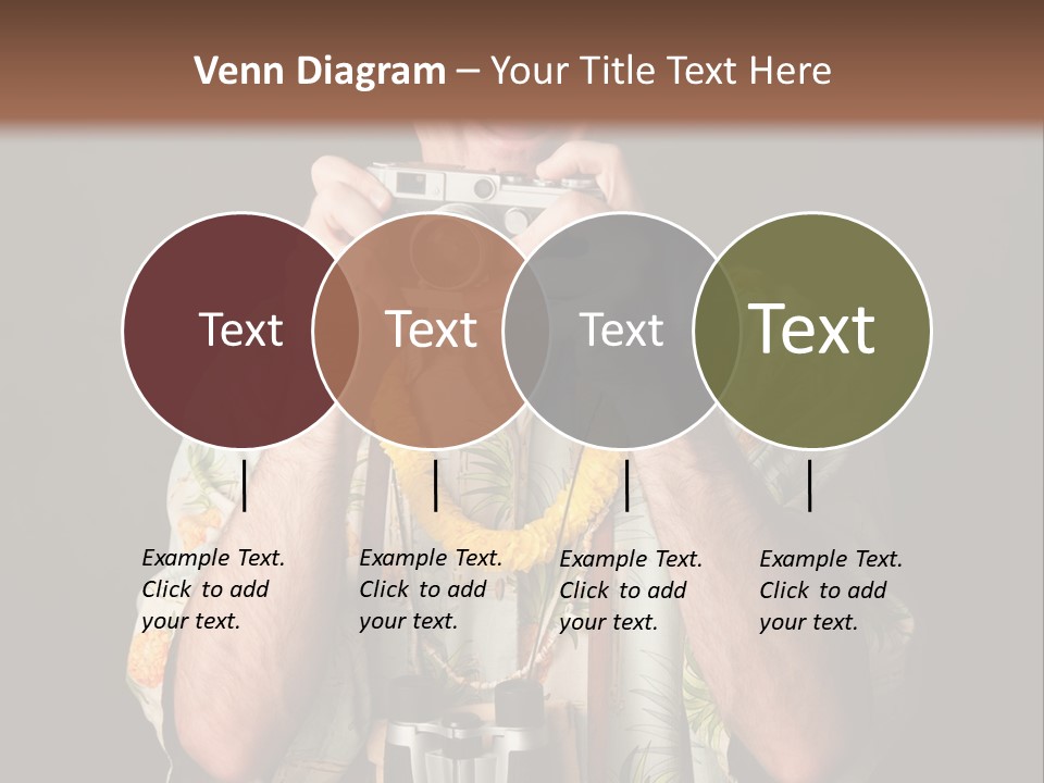 Binoculars Garland Amusement PowerPoint Template