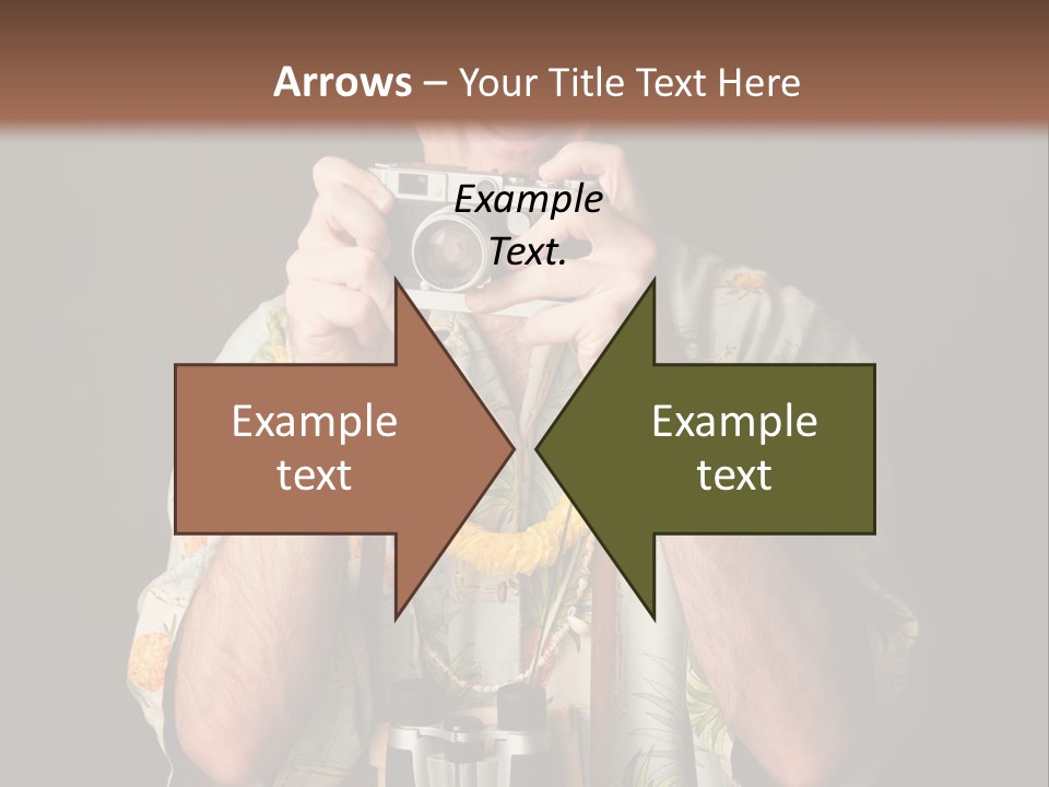 Binoculars Garland Amusement PowerPoint Template
