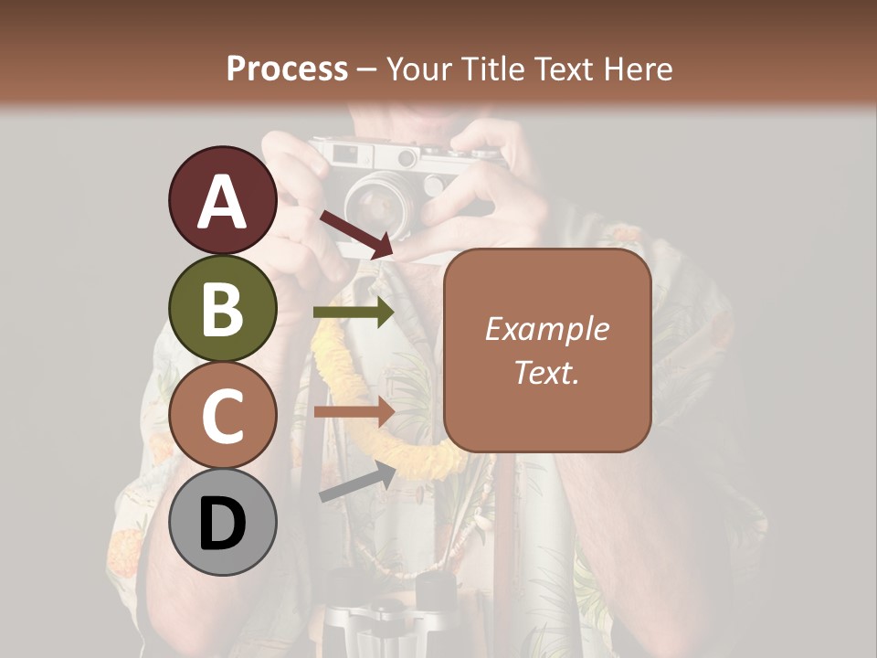 Binoculars Garland Amusement PowerPoint Template