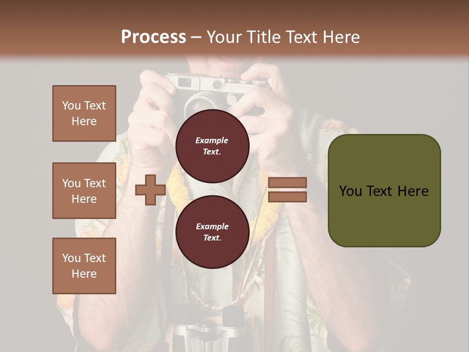 Binoculars Garland Amusement PowerPoint Template
