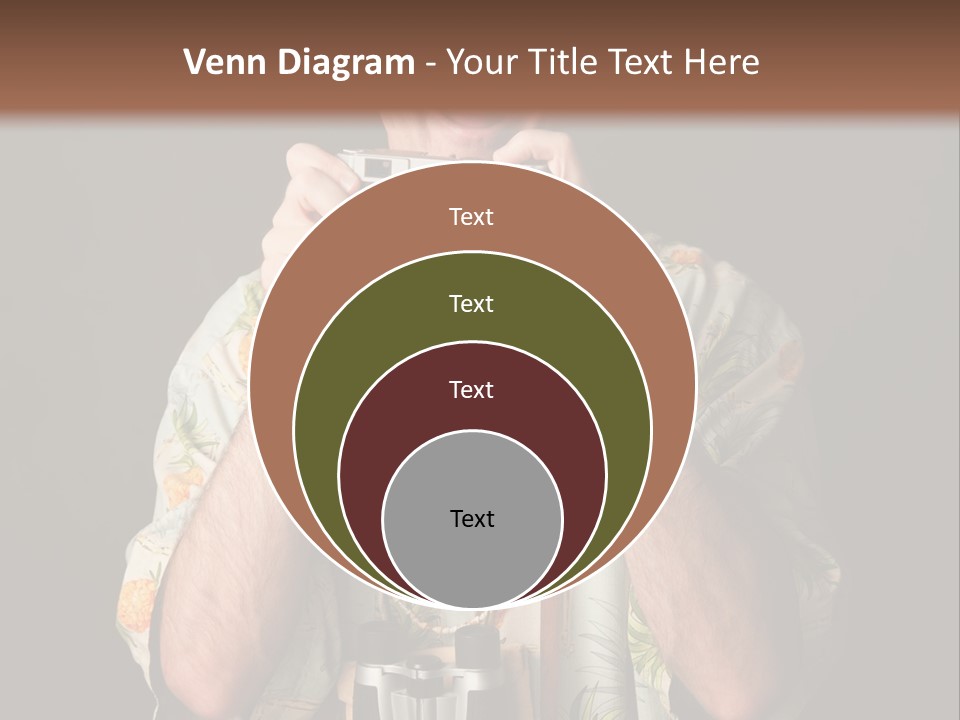 Binoculars Garland Amusement PowerPoint Template