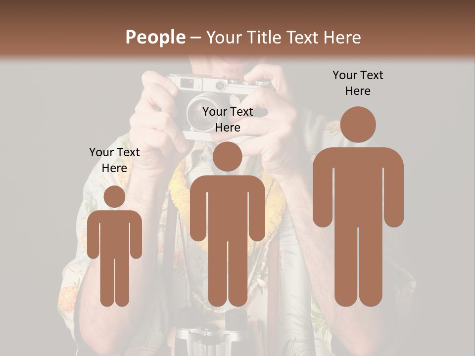 Binoculars Garland Amusement PowerPoint Template