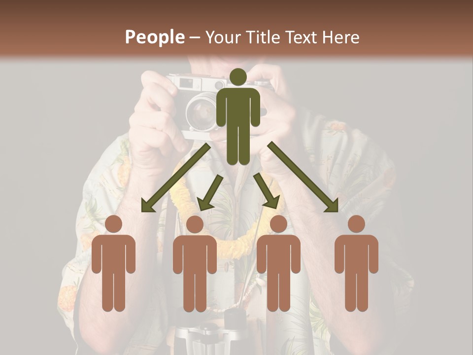 Binoculars Garland Amusement PowerPoint Template