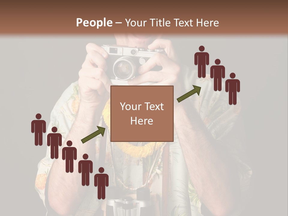 Binoculars Garland Amusement PowerPoint Template