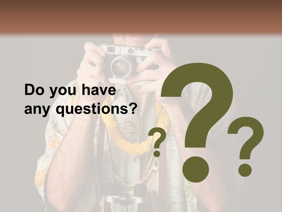 Binoculars Garland Amusement PowerPoint Template