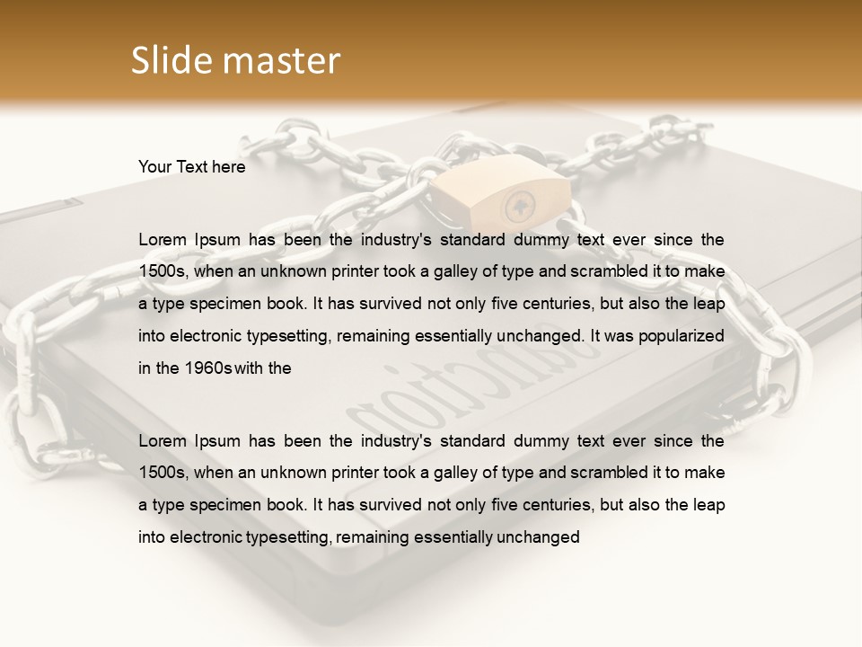 Shield Closed Security PowerPoint Template