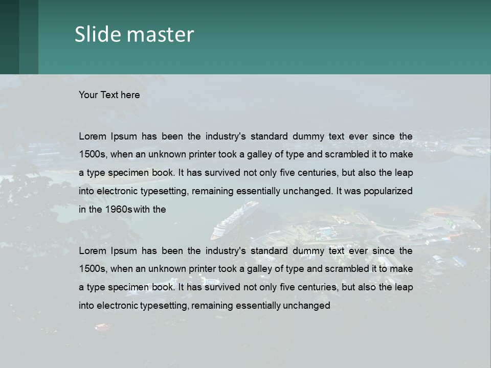 Pier Commerce Tourism PowerPoint Template