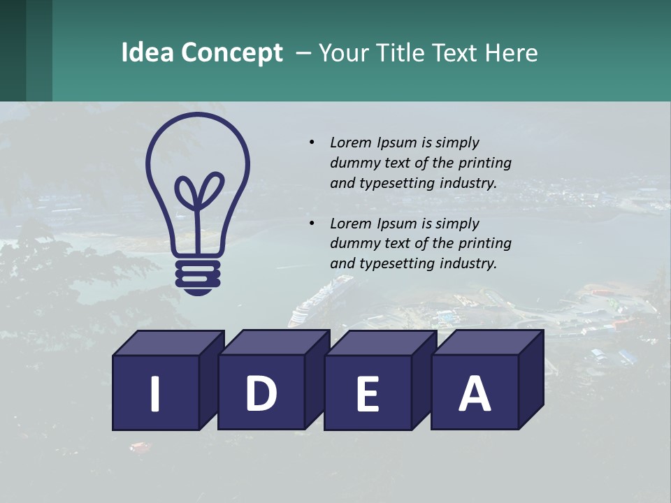 Pier Commerce Tourism PowerPoint Template