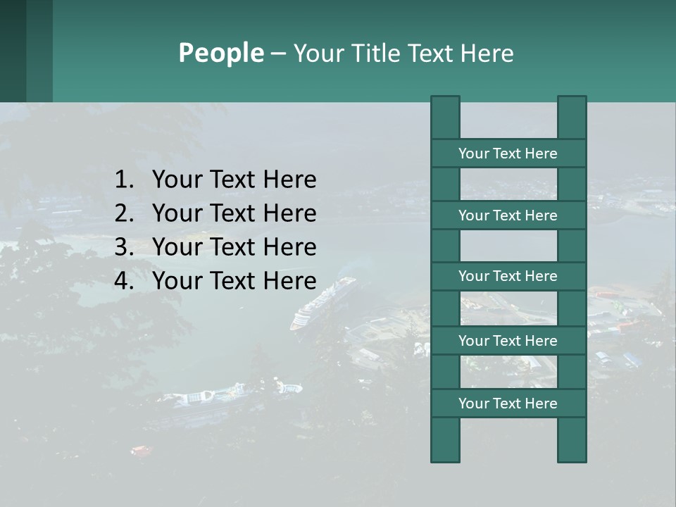 Pier Commerce Tourism PowerPoint Template