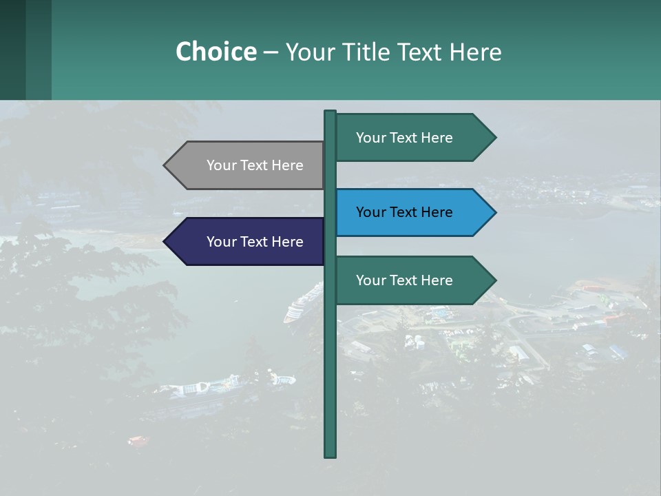Pier Commerce Tourism PowerPoint Template